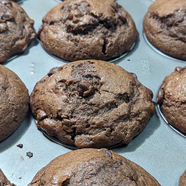 420mg Double Chocolate Chip Muffins