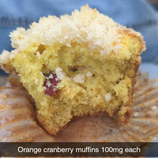 100mg Orange Cranberry Muffins