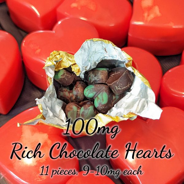 100mg THC Chocolate Hearts