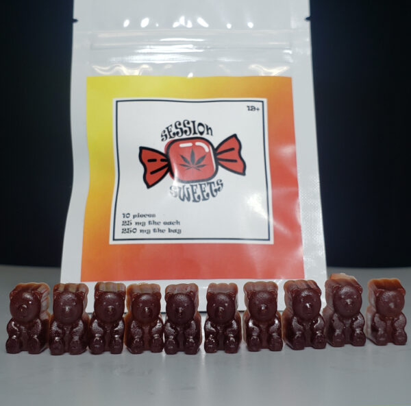 Session Sweets Gummies - Rootbeer Bears Lined up